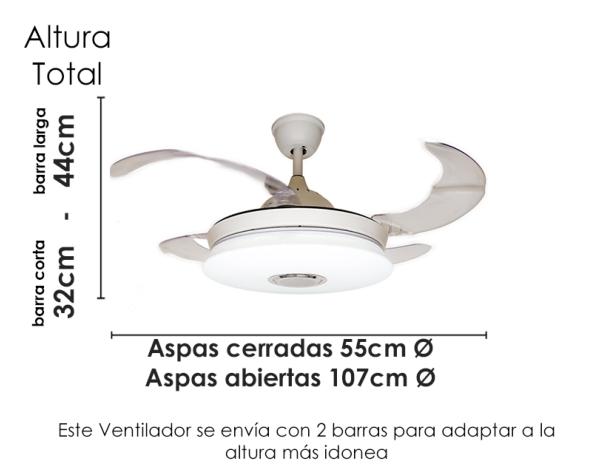 ventilador de techo tegaluxe lennon