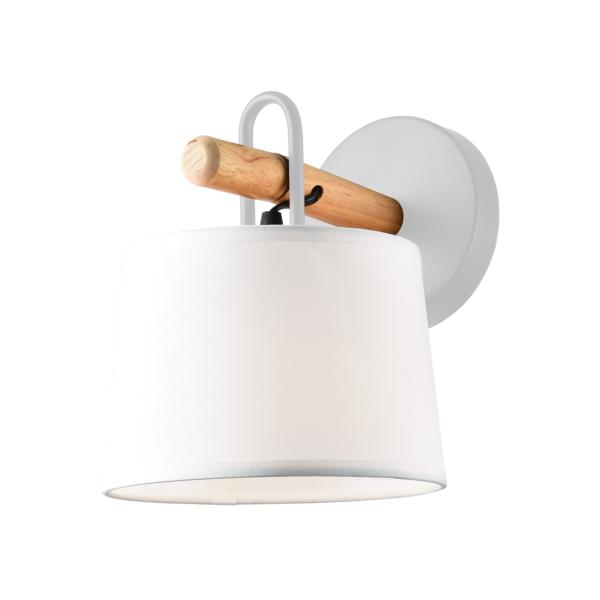 Aplique AROLAS blanco-madera 1 x 60w e-27 - ALEMAR