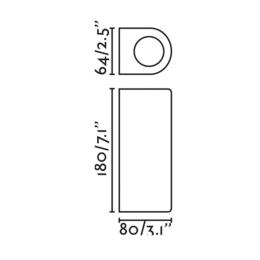Aplique exterior ESTELA negro 2 luces Faro Barcelona