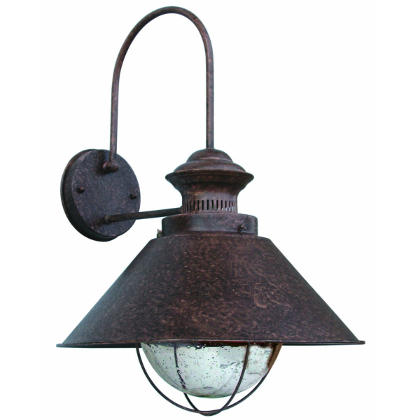 Aplique de exterior Nautica Faro - Marron Oxido Ø26cm