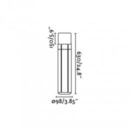 Baliza Tram Faro - Baliza exterior altura 63cm.