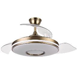 Ventilador DANI Oro envejecido - Fabrilamp. Motor DC Ø108cm