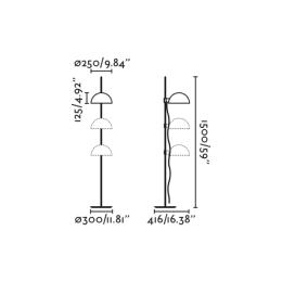 Lampara de pie DOMINICA Negra Faro