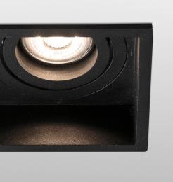 Empotrable Hyde Faro orientable Negro 2 luces 171x89mm