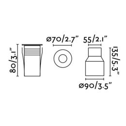 Empotrable suelo TARO LED níquel mate Faro