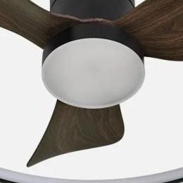 Ventilador Oporto Mini Negro Fabrilamp - Motor DC Ø66cm