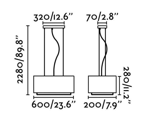 medida lampara vesper faro