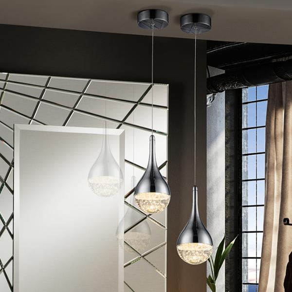 Lámpara colgante Elie Schuller - acabado cromo 1L. LED.