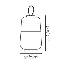 Sobremesa portatil MUNA blanco/naranja Faro 