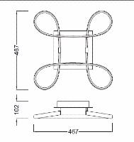 Plafon Knot LED 40w.  MANTRA