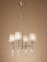 Lampara 4 luces Tiffany Cuero.    MANTRA