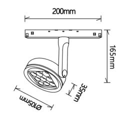 Foco proyector imantado MAGNETO 48V Mantra - Negro 20W