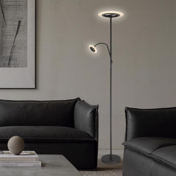 Pie salon BISTROT negro led 30w+5w / 3000+500lm 4000k - ALEMAR