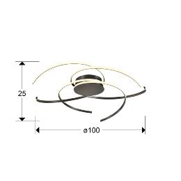 CADENCE- GRAN PLAFON- NEGRO - SCHULLER