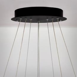 Lampara KELEKTRON - HOOP 4 colgante negra 3 aros LED 