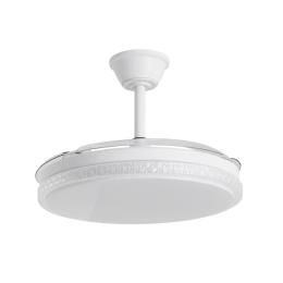 Ventilador NOVA Blanco Alemar - Motor DC. luz LED. Ø50-107CM.