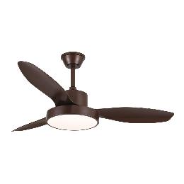 Ventilador Celeste XL Marron - Motor DC. Luz LED. 120cmØ.
