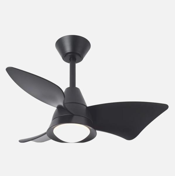 Ventilador Jaguar Negro Fabrilamp - Motor DC. 96cm Ø. Luz LED