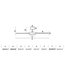 Ventilador MALLORCA Blanco FARO - Motor DC Ø132cm.