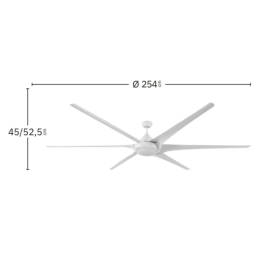 Ventilador MONCAYO Blanco Fabrilamp - Motor DC Ø254cm