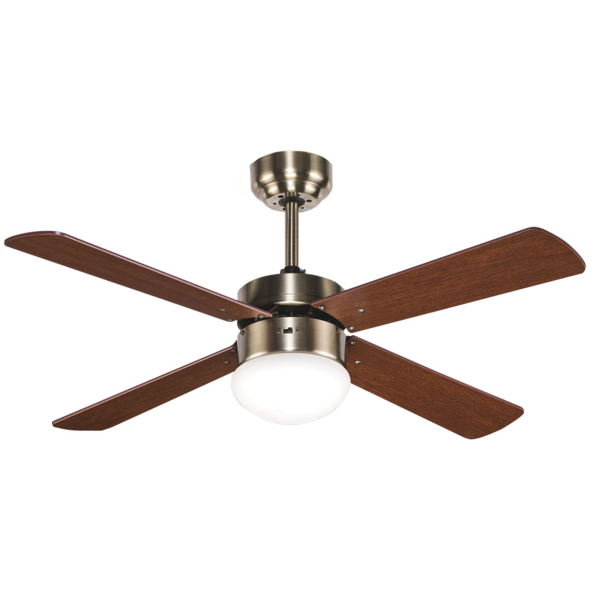 Ventilador TRAMONTANA Oro Envejecido - Fabrilamp. Ø 107cm.