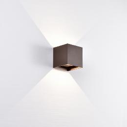 Aplique exterior DAVOS Corten Cuadrado Mantra - Luz LED 