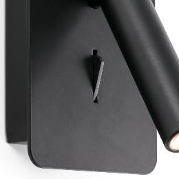 Aplique lector SUAU negro USB LED Faro Barcelona 