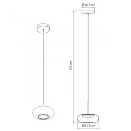 Colgante CITÉ oro-ambar led 9w 500lm 3000k - ALEMAR