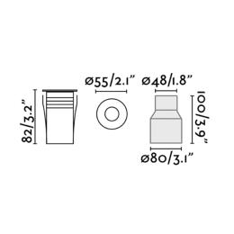 Empotrable suelo CROSBY 24v LED níquel mate Faro