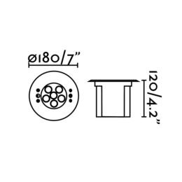 Empotrable EDEL LED níquel mate Faro Barcelona