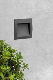 Empotrable pared SEDNA SQ 140 gris oscuro Faro 