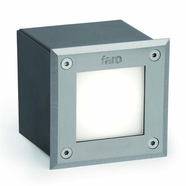 Empotrable suelo LED cuadrado Inox Faro Barcelona