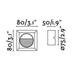 Empotrable pared exterior MINI CARTER LED gris oscuro Faro