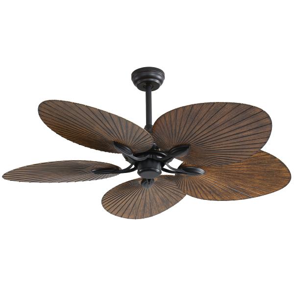 Ventilador CHAW sin luz Negro Fabrilamp Motor DC. 132cm.Ø