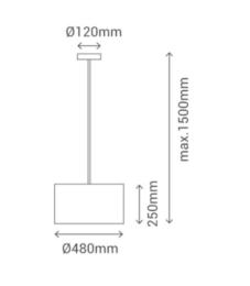 Lampara Colgante Sulion Wala - Lampara ratan Ø8cm