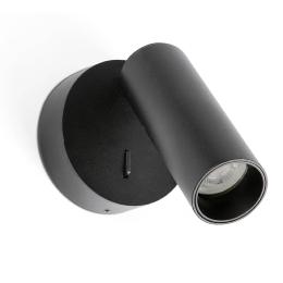 Aplique STAN SLIM 1L negro con interruptor Faro