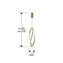 ADELE- LAMPARA PEQUEÑA ORO ROSA - SCHULLER