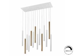 Lampara Varas Schuller - Blanco y oro 14 luces LED