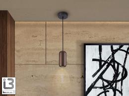 NIMES LAMPARA 1L NEGRO-MARRON - ILUMINACION i3 By SCHULLER