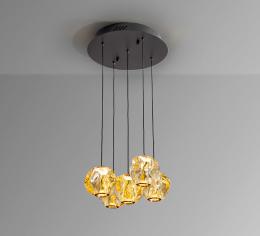 ZARIA LAMP 5L-NEGRO/BRONCE/AMBAR D25 DIM - SCHULLER