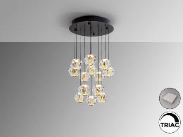 ZARIA LAMP 13L- NEGRO/ORO/TRANSP D60 DIM - SCHULLER