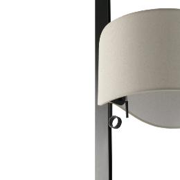 Lampara de pie STAND UP negro y lino Faro 