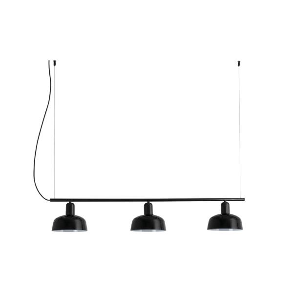 Lampara lineal TATAWIN S Colgante cristal negro Faro