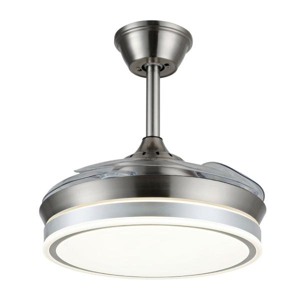 Ventilador AMBRA Niquel P&B - Motor DC Ø40-92cm Luz LED