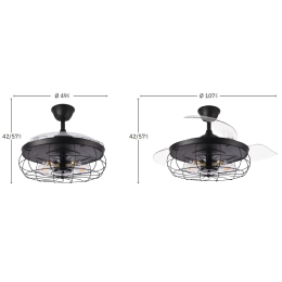 Ventilador CONCON Fabrilamp - Motor DC Ø107cm