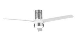 Ventilador TEO Níquel/Blanco - Fabrilamp  Motor DC, luz LED Ø139cm