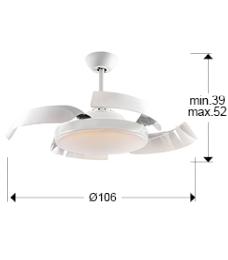 Ventilador ENZO Blanco- Schuller - Motor DC LED Ø106cm