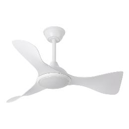 Ventilador Caiman Blanco Fabrilamp - Motor DC. 89cm Ø. Luz LED