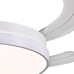 Ventilador Retractil FIONA-L Blanco P&B - Motor DC. luz LED. 50-108cmØ.