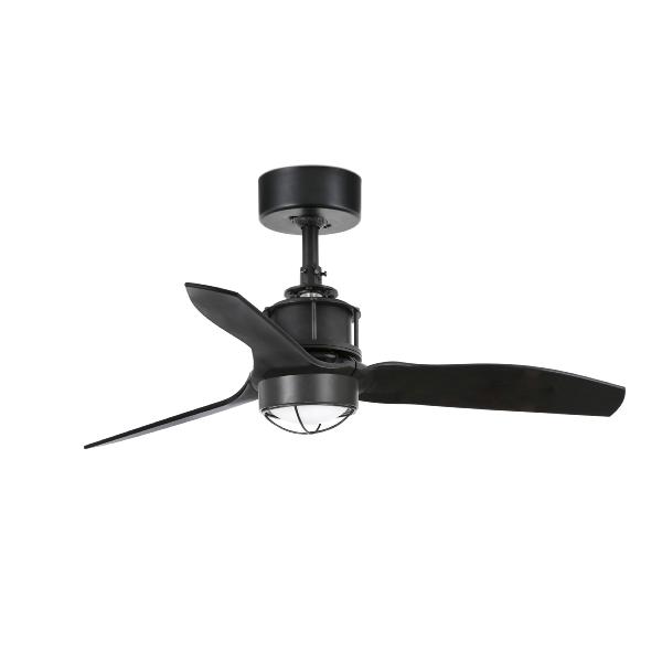 Ventilador JustFan Negro Faro + Kit de luz 81cm.Ø